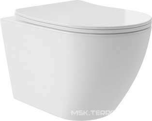 Компл.: унитаз подв.,безободк,Tornado 520х365мм,цв.белый гл, сиденье с микрол,,инстал. д/унит, крепёж,клав.смыва Circulo Novo цв.шл,золото, ZZ Aqueduto Ovo Plus AQDS237T