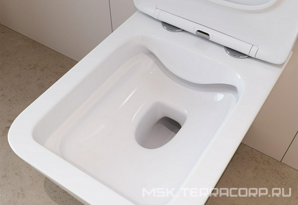 Унитаз подвесной 520х370мм, безободковый, сиденье с микролифтом, крепёж в компл., (цв.белый матовый),  Aqueduto Macio MAC0120