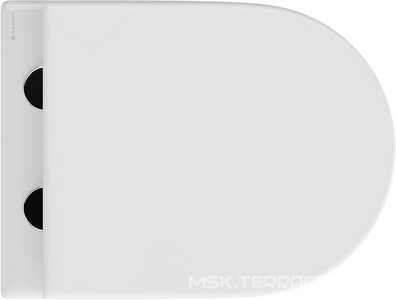 Унитаз подвесной 480х360мм, безободковый, смыв Tornado, сиденье с микролифтом, крепёж в компл., (цв.белый глянец),  Daily Aqueduto Ovo OVOTD2210