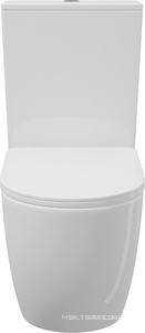 Бачок для напольного унитаза компакт, механизм смыва., кнопка цв.хром, в компл., (цв.белый глянец), AQD OVO/CONE/MACIO Plus ZZ Aqueduto Универсал OVO/CON/MAC0210