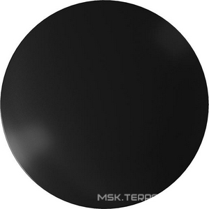 Донный клапан для сливного отверстия раковин/биде без перелива, Push-Open, G 1 1/4, (крышка слива керамика цв.черный матовый), Aqueduto Aqueduto Универсал RAL0140