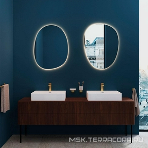 Раковина подвесная / накладная, прямоуг, 590x420хh125мм, 1 отв.д/смесит., с переливом, (цв.белый глянец),  ZZ Aqueduto Espiral ESP0510