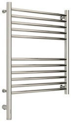 Полотенцесушитель электрический " 3.0"  прямая 600х500 / блок управл. слева, скрытое подключение в компл., МЭМ, цв. хром, ZZ Сунержа Богема 00-5804-6050