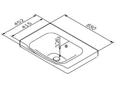 Раковина мебельная 65 см, для тумбы , цвет белый XX AMPM Like M80WCC0652WG