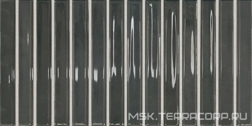 Керамическая плитка для стены DNA Flash Bars  Graphite 12,5x25 133477