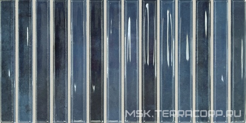 Керамическая плитка для стены DNA Flash Bars  Cobalt 12,5x25 133475