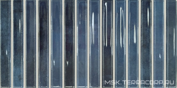 Керамическая плитка для стены DNA Flash Bars  Cobalt 12,5x25 133475
