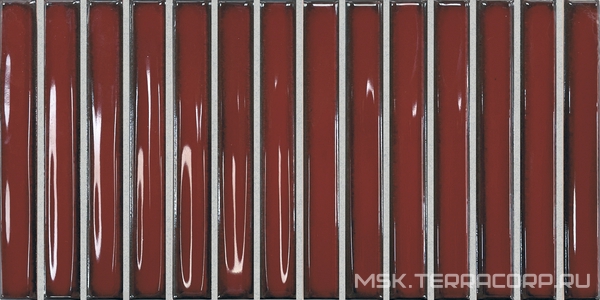 Керамическая плитка для пола DNA osaka bars  Red  12,5x25 Красный 133482