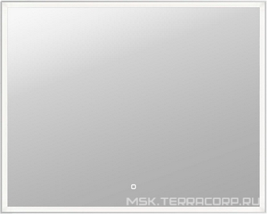 Зеркало прямоугольное, 80*100 см, LED-подвестка, сенсорный выключатель с диммером, алюминиемый профиль, универсальный монтаж AVS Люцерн 815-OR80100/LED/S-M/Al