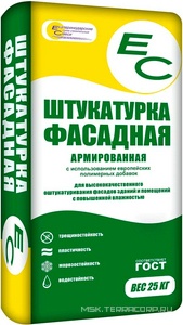 ЕС штукатурка  фасадная , 25кг ZZ ( под заказ кратно поддонам) Екатеринодарские смеси  ЕС/25
