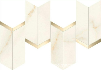 Мозаика для пола и стены Atlas Concorde Italy Marvel X Marvel Calacatta Apuano Mosaico Chevron Lappato 19.2x46.3 AF8W
