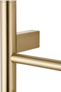 Полотенцесушитель 450xh904мм, электрический 120Вт, (цв.брашированное золото),  ZZ Wonzon & Woghand Bonn WW-AL409-BG