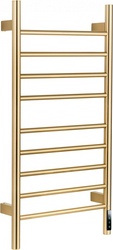 Полотенцесушитель 450xh904мм, электрический 120Вт, (цв.брашированное золото),  ZZ Wonzon & Woghand Bonn WW-AL409-BG
