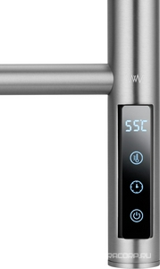 Полотенцесушитель 450xh904мм, электрический 120Вт, (цв.брашированный никель),  ZZ Wonzon & Woghand Bonn WW-AL409-BR