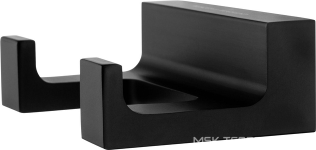 Крючок двойной (цв.черный матовый),  ZZ Wonzon & Woghand Eclipse WW-9125-BL