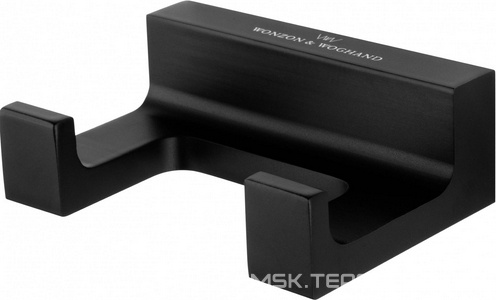 Крючок двойной (цв.черный матовый),  ZZ Wonzon & Woghand Eclipse WW-9125-BL