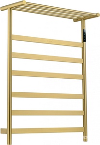 Полотенцесушитель 573xh774.5мм, электрический 140Вт, (цв.брашированное золото),  ZZ Wonzon & Woghand Essen WW-A403-BG