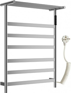 Полотенцесушитель 573xh774.5мм, электрический 140Вт, (цв.брашированный никель),  ZZ Wonzon & Woghand Essen WW-A403-BR