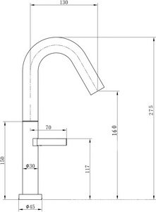 Смеситель для раковины, без д/к, (цв.браш.золото), Wonzon & Woghand ZZ Wonzon & Woghand Универсал WW-6068-BG