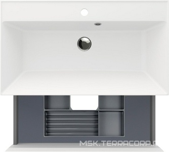 Тумба подвесная 80 см, без раковины, 2 выдвижных ящика,  цвет белый Aqua de Marco Astra 2080WСAST/H