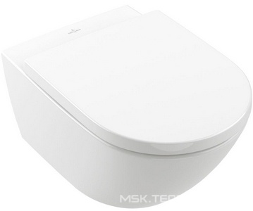 Унитаз подвесной 375x560мм, без сиденья, крепёж в компл., (цв.01 white),  ZZ Villeroy & Boch Subway 3.0 4670T001