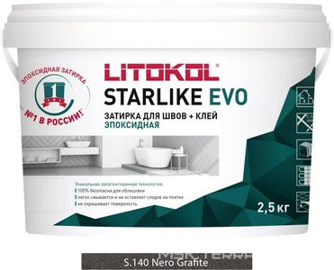 Затирка  NERO GRAFITE S.140  2,5 кг. ZZ Litokol Starlike EVO S140/2,5