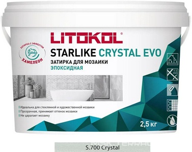 Затирка Starlike Crystal EVO S.700  2,5 кг. ZZ Litokol Starlike EVO S.700/2,5