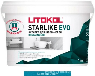 Затирка  BLU DENIM S.340 1 кг. ZZ Litokol Starlike EVO S340/1
