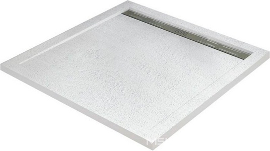 Поддон душевой 1000х1000h30мм, квадратный, без сифона арт.TRAY-AS-01, искуственный мрамор цв.белый, Cezares ZZ Cezares Универсал TRAY-AS-A-100-30-W