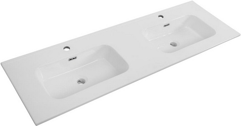 Раковина 1410x460x170мм, 2 отв.д/смесит., с переливом, (керамика, цв.белый), Cezares ZZ Cezares Универсал CZR-8095-140-2