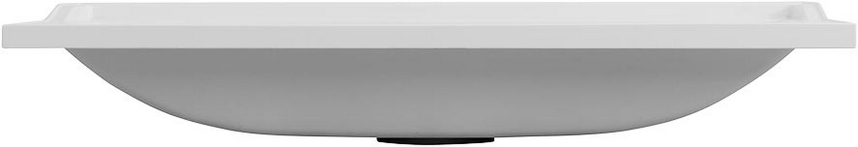 Раковина 1000x450x179мм, с 1 отв.д/смесит., с переливом, (искусственный мрамор, цв.белый), Cezares ZZ Cezares Универсал CZR-1000/450-LV-MR-FS