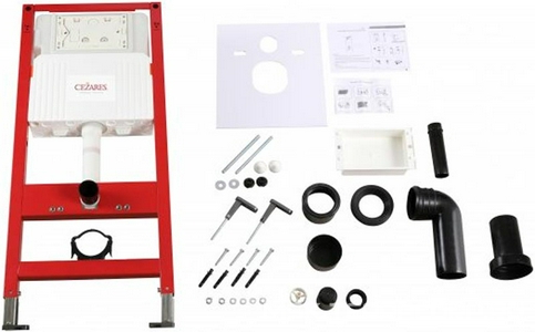 Инсталляция для подвесн. унитаза,1125х500х145мм, смывной бачок, крепёж в компл, для механической кнопки смыва, Cezares ZZ Cezares Универсал CZR-101-M
