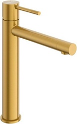 Смеситель для раковины, Высокий, без д/к, (цв.брашированное золото), Relax ZZ