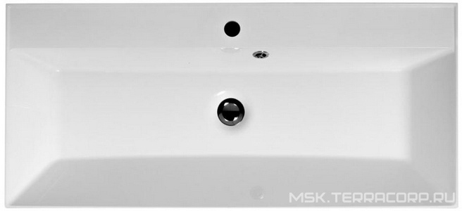 Раковина 1000х450х150мм, с переливом, (искуственный мрамор, цв.белый), BelBagno ZZ BelBagno Универсал BB1000/450-LV-MR-AST