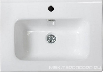 Раковина (ПРОДАЖА ТОЛЬКО С БАЗОЙ ПОД РАК.) 610х460х170мм, с 1 отв.д/смесит., с переливом, (керамика, цв.белый), BelBagno ZZ BelBagno Универсал BB600ETL