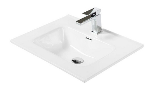 Раковина (ПРОДАЖА ТОЛЬКО С БАЗОЙ ПОД РАК.) 610х460х170мм, с 1 отв.д/смесит., с переливом, (керамика, цв.белый), BelBagno ZZ BelBagno Универсал BB600ETL