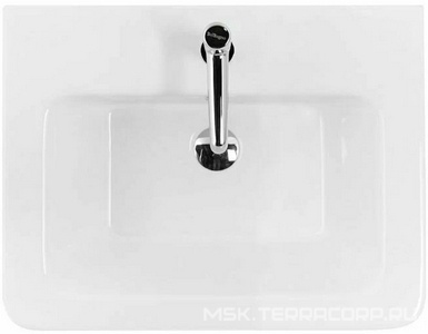 Раковина 600х460х30мм, с 1 отв.д/смесит., с переливом, (керамика, цв.белый), BelBagno ZZ BelBagno Универсал 12060-KL