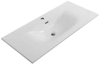 Раковина 1010x460x170 мм, с 1 отв.д/смесит., с переливом, (керамика, цв.белый), BelBagno ZZ BelBagno Универсал CZR-8099-100