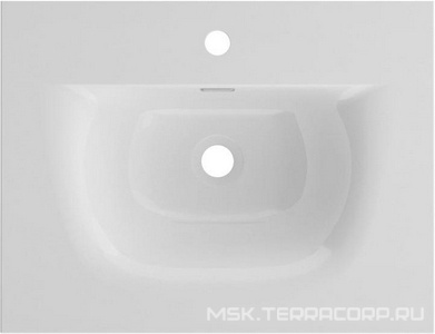 Раковина 610x460x170мм, с 1 отв.д/смесит., с переливом, (керамика, цв.белый), BelBagno ZZ BelBagno Универсал BB-8099-60