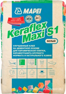 KERAFLEX MAXI S1 WHITE эластичный клей на цементной основе (25кг) Mapei Keraflex 1202325