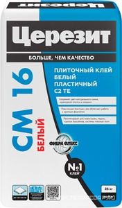 Клей для плитки эластичный белый СМ16  25кг Церезит CM 16 3040034