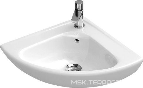 Раковина 320х320мм, с 1 отв.д/смесит., угловая, (цв. цв. R1white alpin ceramicplus)  ZZ Villeroy & Boch O.Novo 732740R1