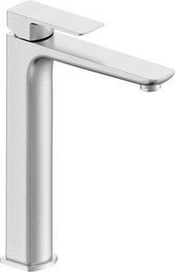 Смеситель для раковины, Высокий, без д/к, (цв.брашированный никель),  ZZ Oliveeka D-LINE OL-239003-BN