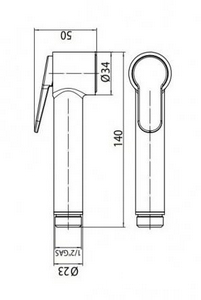 Лейка для душа, (цв.латунь), PALOMA-BRASS Bossini ZZ Bossini Paloma Brass B00470.030
