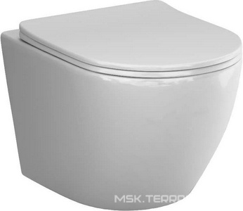 Унитаз подвесной, Aquaspin безободковый, сиденье с микролифтом в комплекте AMPM Like C801901SC