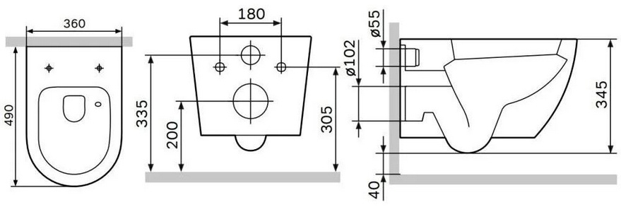 Унитаз подвесной, Aquaspin безободковый, сиденье с микролифтом в комплекте AMPM Like C801901SC
