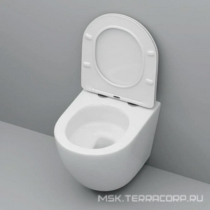 Унитаз подвесной, Aquaspin безободковый, сиденье с микролифтом в комплекте AMPM Like C801901SC