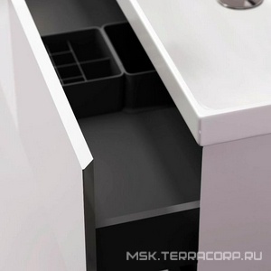 Тумба подвесная 80 см, 2 выдвижн.ящика, раковина в комплекте, цвет белый глянец AMPM Above M9X-FHX0802WG-WCC0800WG