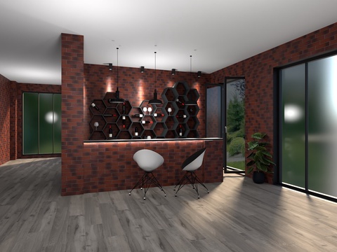 Барная зона Alpas EuroWood дизайн