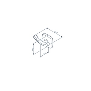 Крючок для полотенец двойной Gem 8.3x5x4.1 см, цв. черный матовый ZZ
